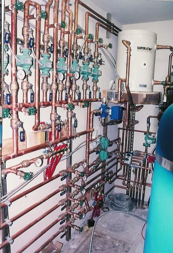 Copper pipework install
